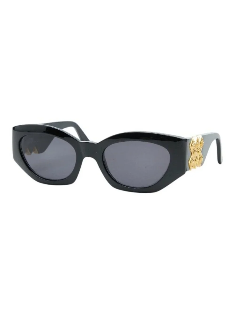 Versace Medusa Sunglasses D Black Gold Acetate Eyewear